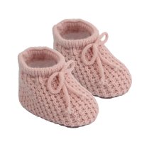 S401-DP: Dusty Pink Acrylic Bootees w/Lace